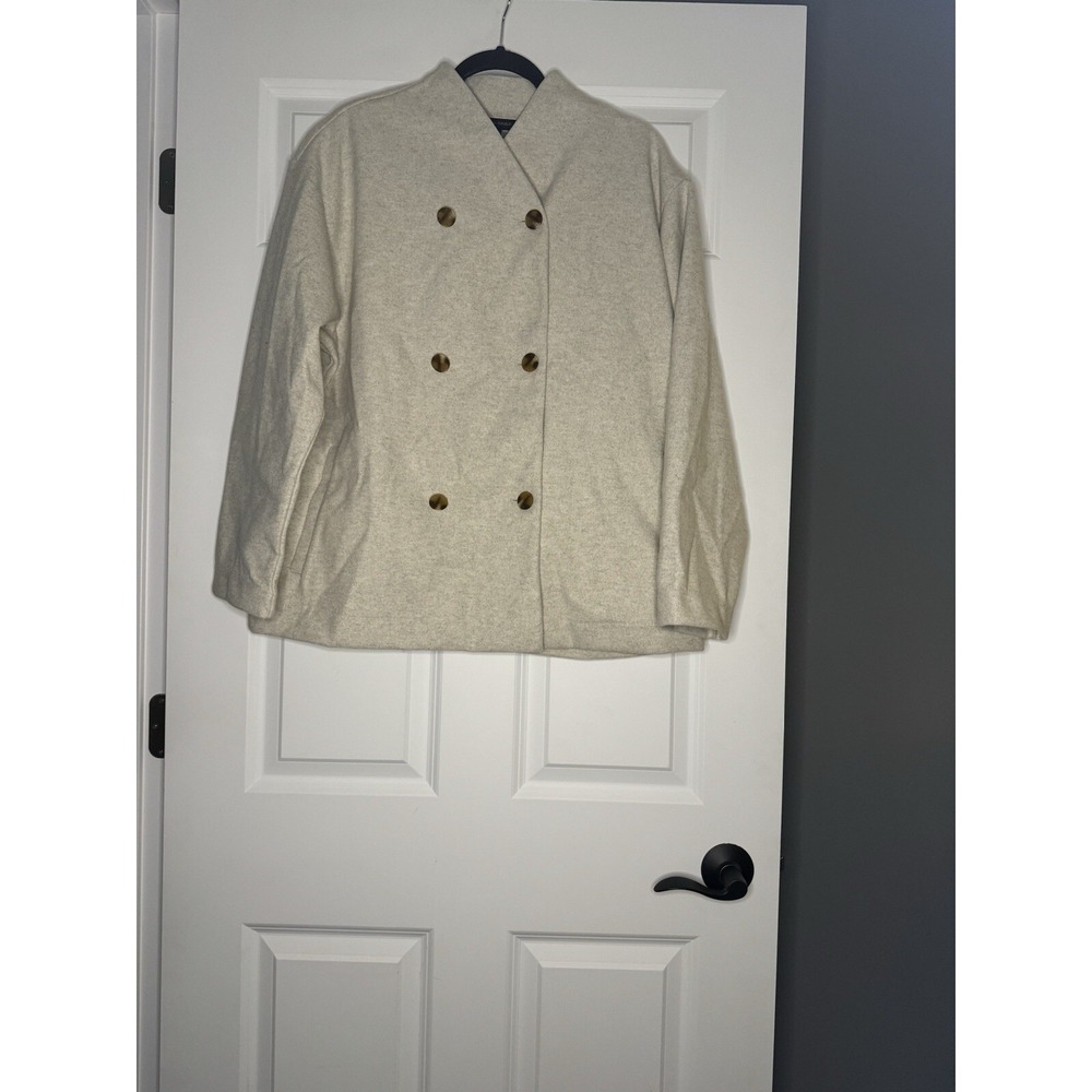 Banana Republic Heavy Brushed Knit Double Breasted Jacket Large Nwt Msrp $130